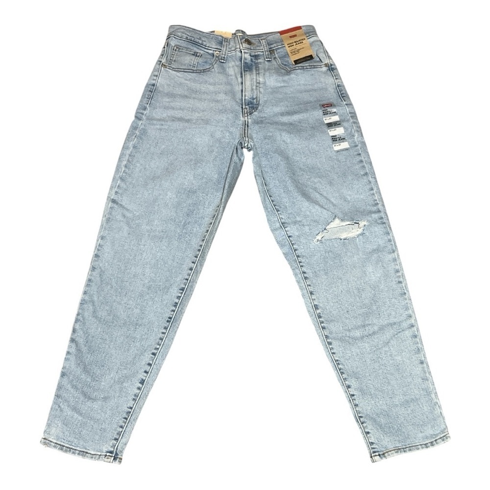 Levi's Light Blue Denim High-Waisted Mom Jeans 27 x 27. NWT - Picture 2 of 12